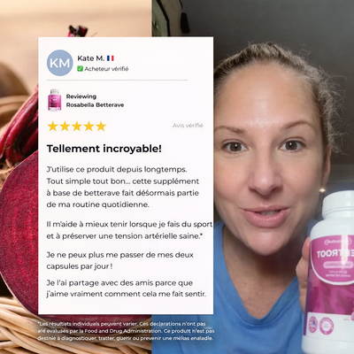 Gélules de betterave Rosabella pour soutenir la circulation et la vitalité*