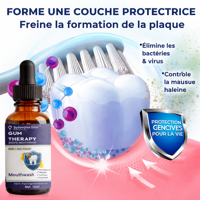 Sylvona Glow™ dissout le tartre et reconstruit vos gencives sans chirurgie